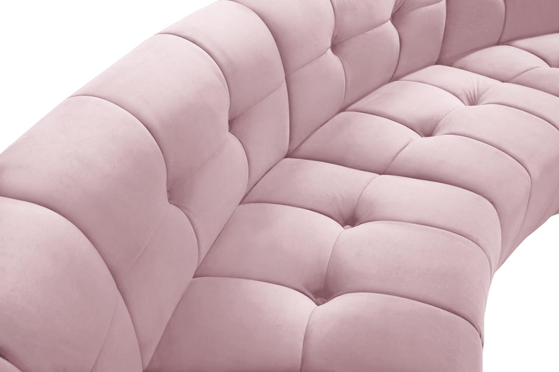 Limitless Pink Velvet 4pc. Modular Sectional