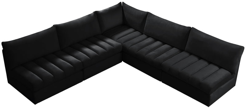 Jacob Black Velvet Modular Sectional