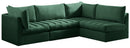 Jacob Green Velvet Modular Sectional