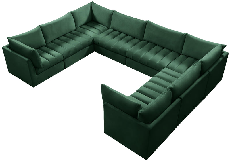 Jacob Green Velvet Modular Sectional