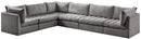 Jacob Grey Velvet Modular Sectional