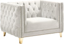 Michelle Cream Velvet Chair