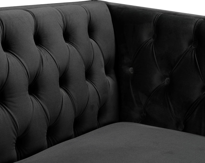 Michelle Black Velvet Chair