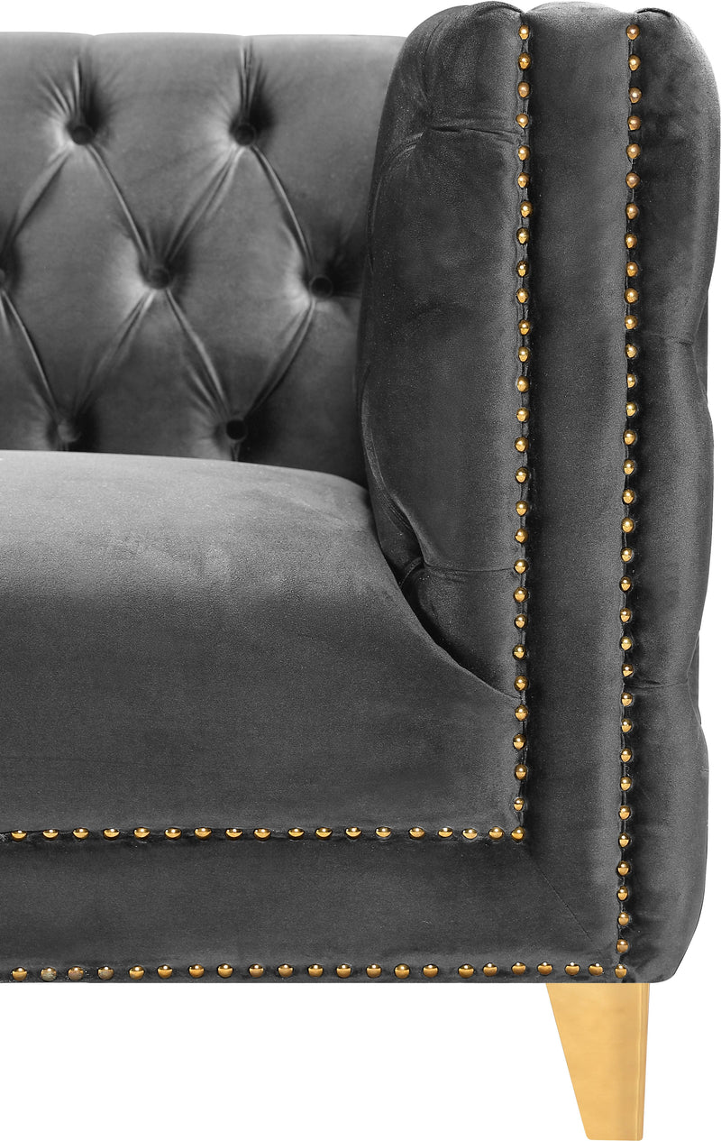 Michelle Grey Velvet Sofa