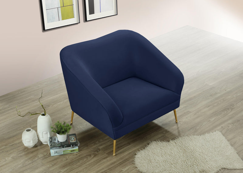 Hermosa Navy Velvet Chair