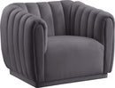Dixie Grey Velvet Chair