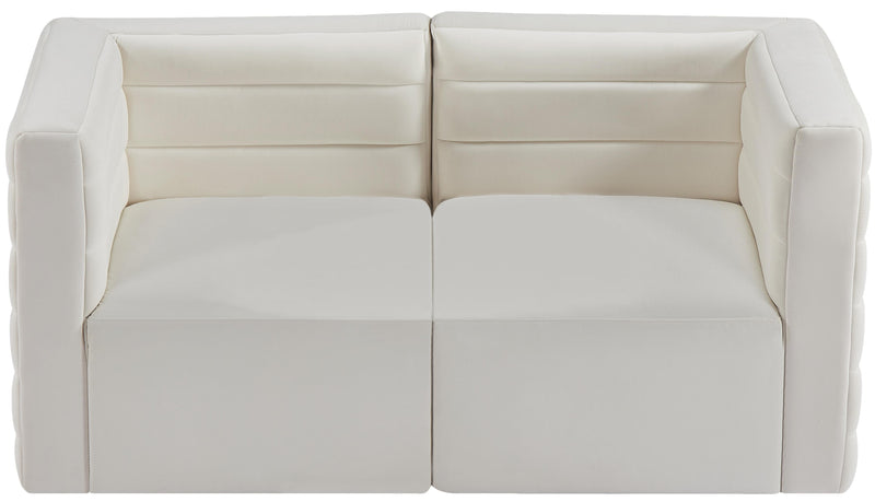 Quincy Cream Velvet Modular Sofa