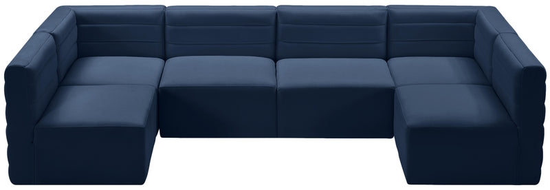 Quincy Navy Velvet Modular Sectional