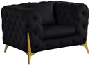 Kingdom Black Velvet Chair