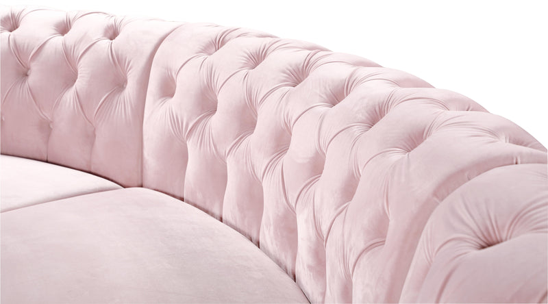 Anabella Pink Velvet 5pc. Sectional