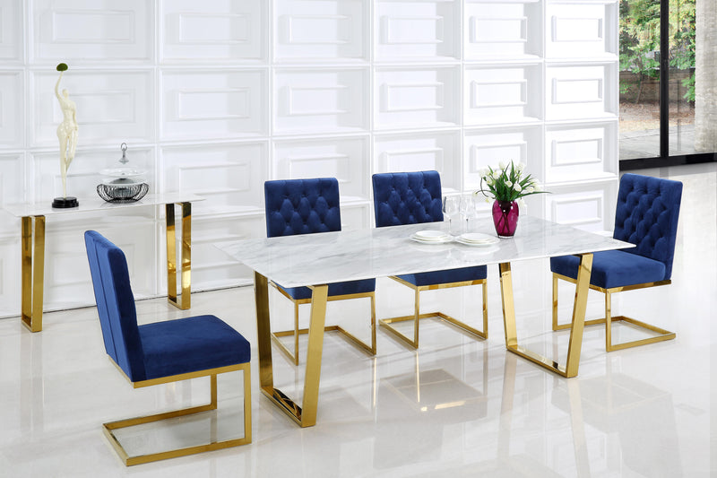 Cameron Navy Velvet Dining Chair