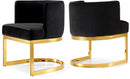 Gianna Black Velvet Dining Chair