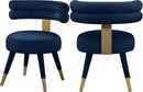 Fitzroy Navy Velvet Dining Chair