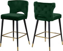 Kelly Green Velvet Stool