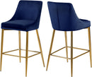 Karina Navy Velvet Stool