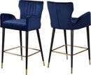 Luxe Navy Velvet Stool