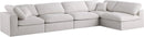 Plush Cream Velvet Standard Cloud Modular Sectional