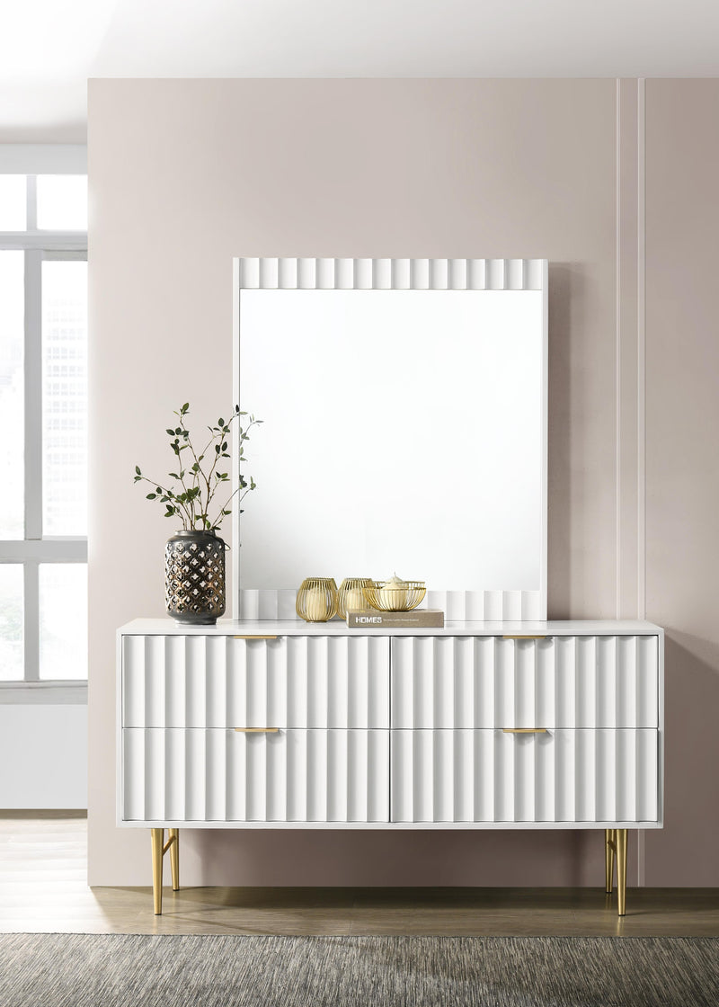 Modernist White Gloss Dresser