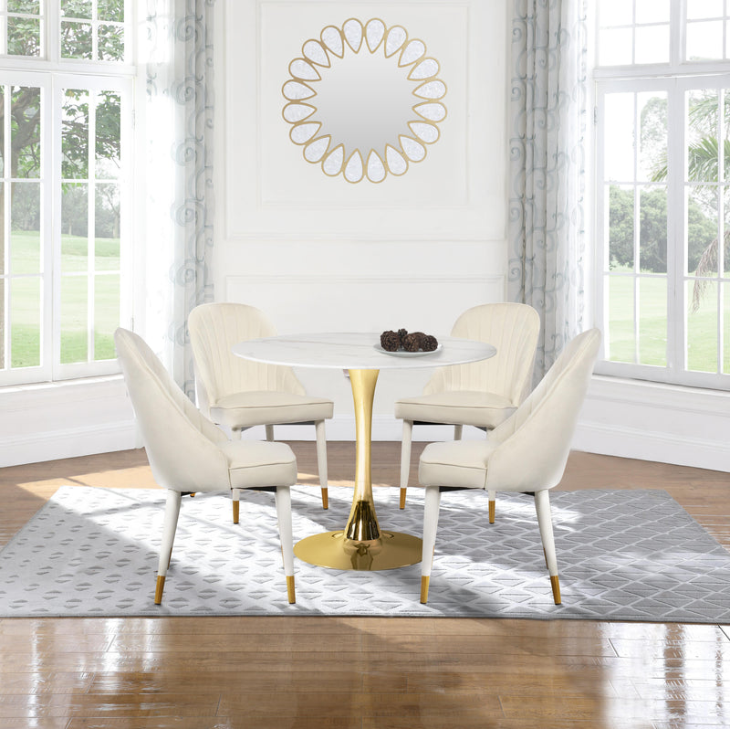 Belle Cream Velvet Dining Chair