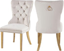 Carmen Cream Velvet Dining Chairs (2)
