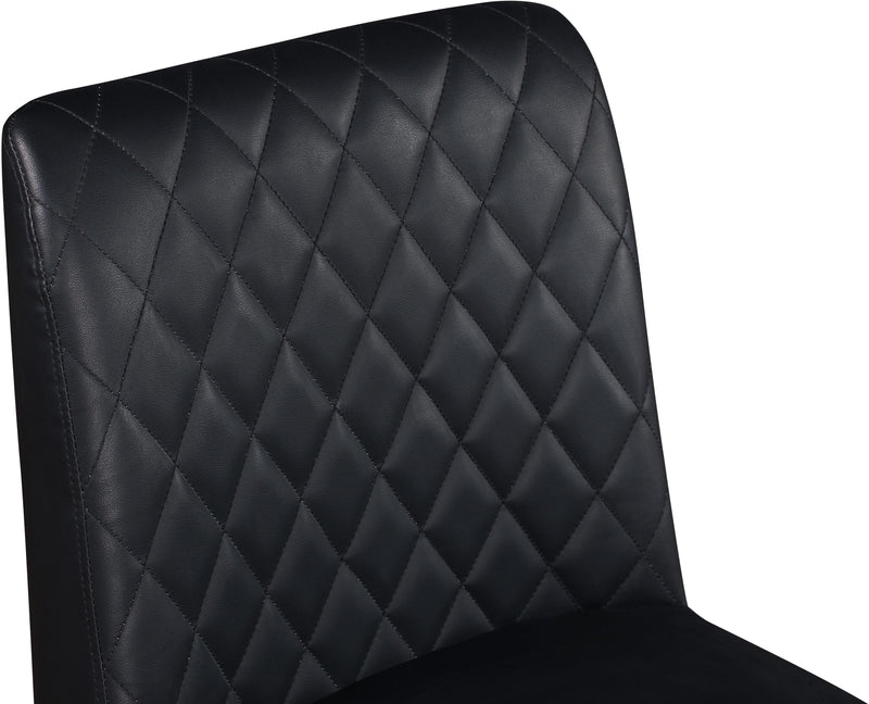 Bryce Black Faux Leather Stool