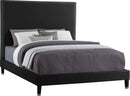 Harlie Black Velvet Full Bed