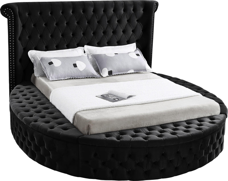 Luxus Black Velvet King Bed (3 Boxes) image