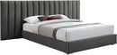 Pablo Grey Velvet King Bed