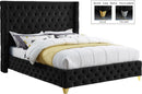 Savan Black Velvet Full Bed