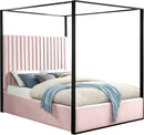 Jax Pink Velvet King Bed