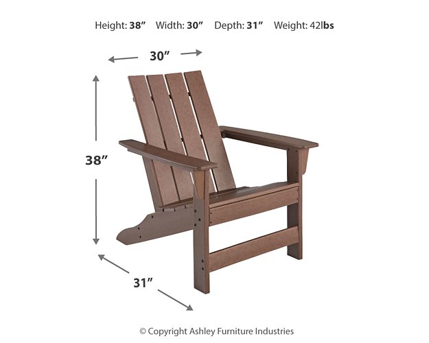 Emmeline 2 Adirondack Chairs with Tete-A-Tete Table Connector