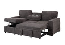 U0203 Dark Grey Reversible Pull Out Sofa Bed