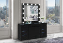 ELLA BLACK VANITY SET WITH STORAGE STOOL
