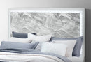 NAOMI SILVER MARBLE FULL BED WITH LED