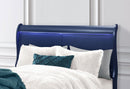 CHARLIE BLUE QUEEN BED WITH LED, DRESSER, MIRROR, NIGHTSTAND