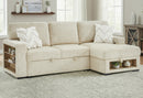 U0222 IVORY PULL OUT SOFA BED WITH SPEAKER AND 2 PILLOWS