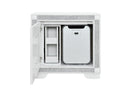SOLEIL WHITE NIGHTSTAND WITH COOLER AND SPEAKER