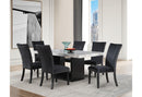 D02 DINING TABLE + 6 D03 BLACK DINING CHAIRS