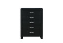 REID BLACK QUEEN BED DRESSER MIRROR NIGHTSTAND