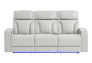 U8611 BLANCHE SILVER PWR REC SOFA WITH PHR AND LED