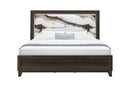 HARMONY BROWN FULL BED WITH LED