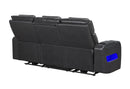 U8611 BLANCHE CHARCOAL POWER RECLINING SOFA WITH PHR AND LED