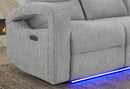 U6611 GREY 15 POWER CONSOLE RECLINING LOVESEAT WITH LED