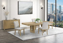 D1248 NATURAL DINING TABLE AND 6 DINING CHAIRS