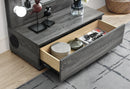 LEXI GREY TALL MIRROR WITH DRAWER AND SPEAKERS