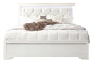 POMPEI METALLIC WHITE QUEEN BED WITH LED