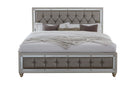 RILEY SILVER QUEEN BED, DRESSER, MIRROR, NIGHTSTAND