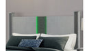 LOGAN SILVER FULL BED, DRESSER, MIRROR AND NIGHTSTAND
