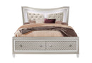 PARIS CHAMPAGNE QUEEN BED WITH LED, DRESSER, MIRROR, NIGHTSTAND