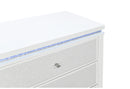ALINA WHITE NIGHTSTAND WITH COOLER, LED, SPEAKER AND USB